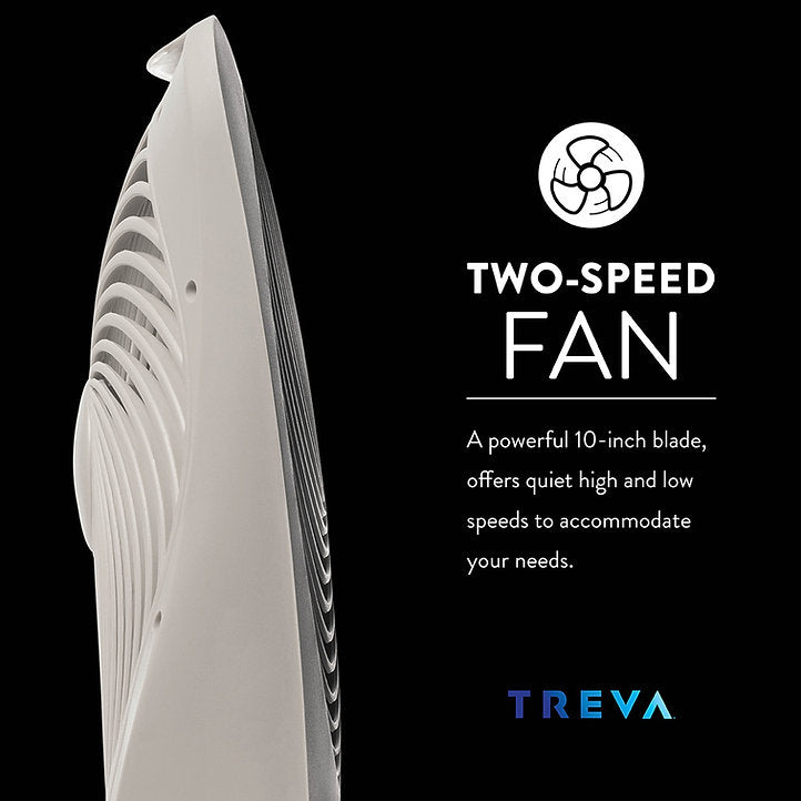 10" FIN FAN with AC ADAPTER and USB CHARGING PORT