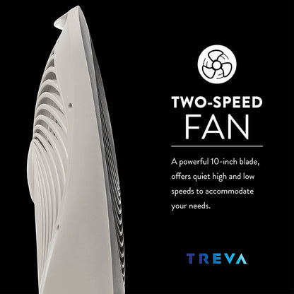 10" FIN FAN with AC ADAPTER and USB CHARGING PORT